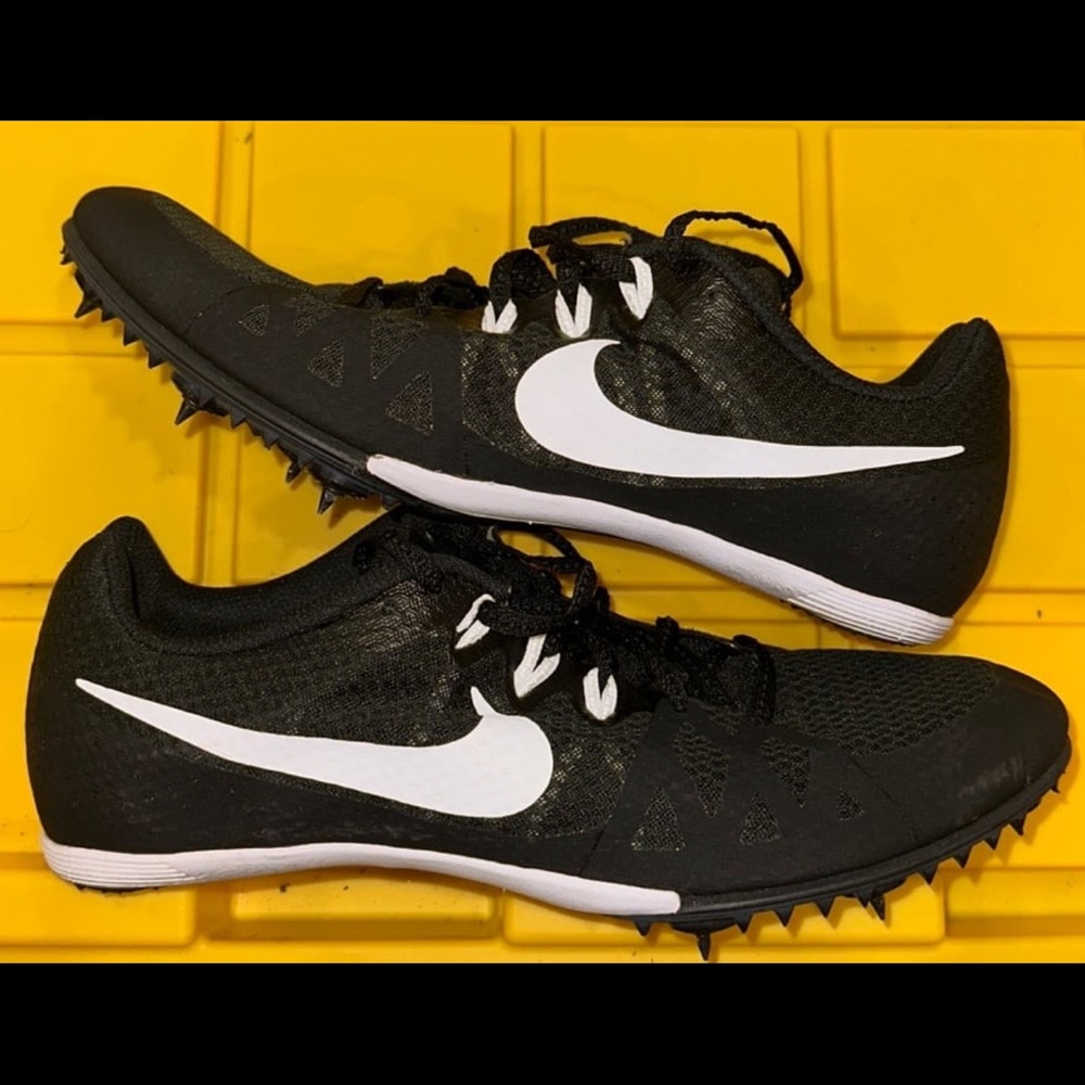 Nike Rival m multi use black and white track cleats size 10 - Picture 1 of 4